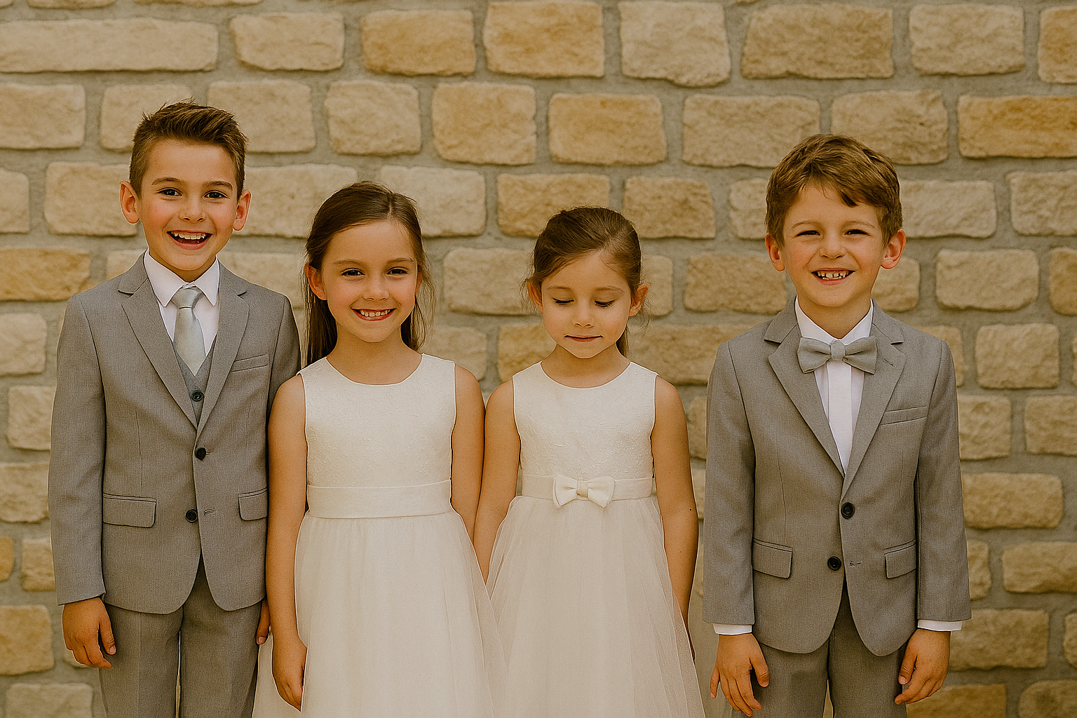 Enfants en tenue de cérémonie